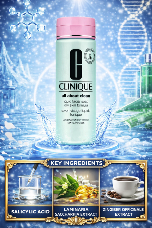Clinique women All About Clean Liquid Facial Soap Mild 200ml/6.7oz