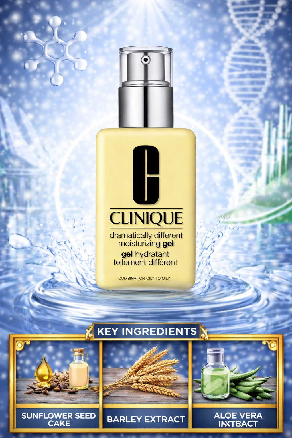 Clinique Gel Moisturizer Dramatically Different Moisturising Gel - Combination Oily To Oily ( With Pump ) 200ml/6.7oz