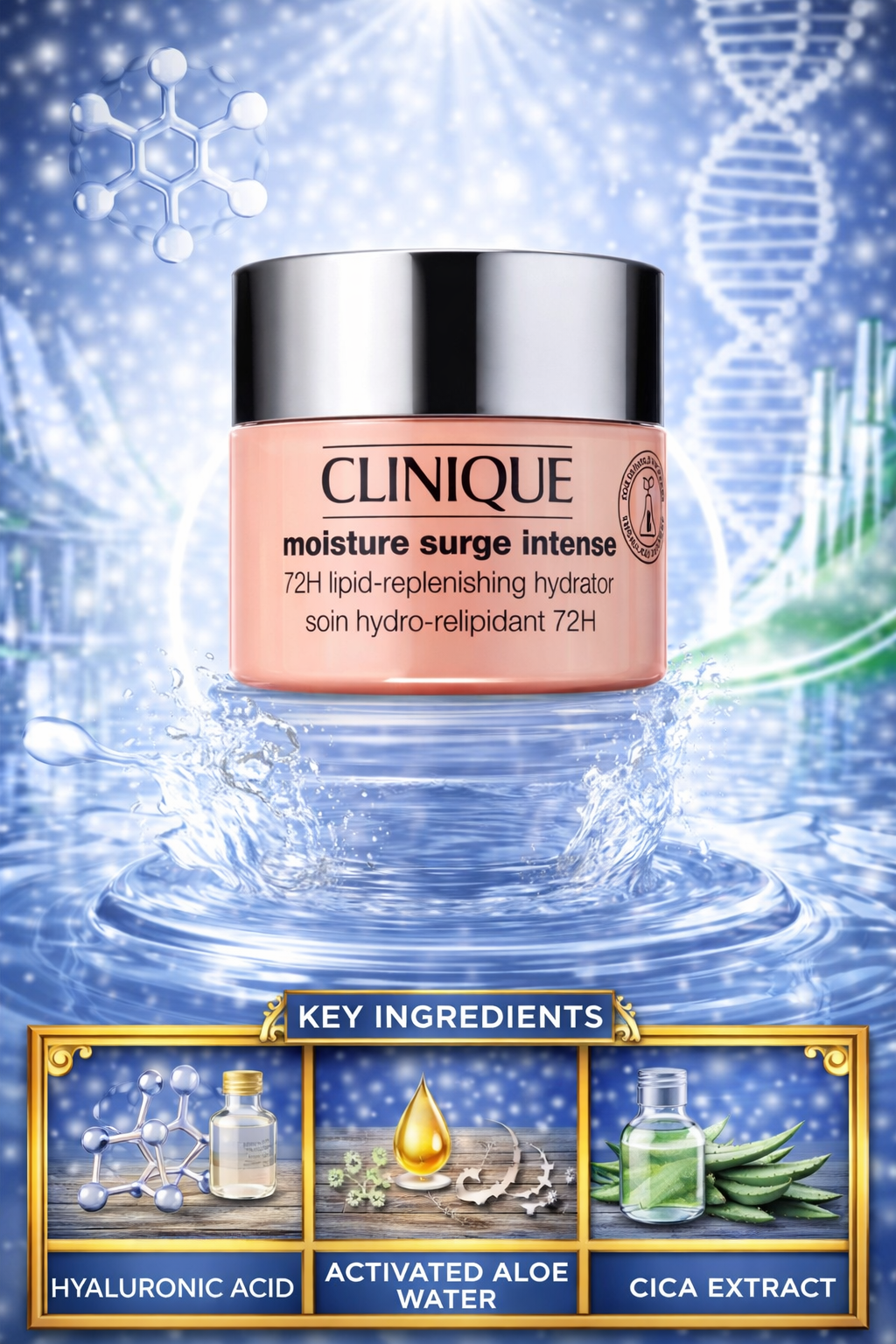 Clinique Moisture Surge Intense Moisture Surge Intense 72h Lipid-Replenishing Hydrator - Very Dry To Dry Combination 75ml/2.5oz