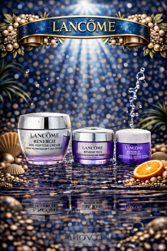 Lancome Renergie Cream Routine: Renergie H.P.N. 300-Peptide Cream 50ml + Renergie Night Cream 15ml + Renergie Eye Cream 15ml --3pcs