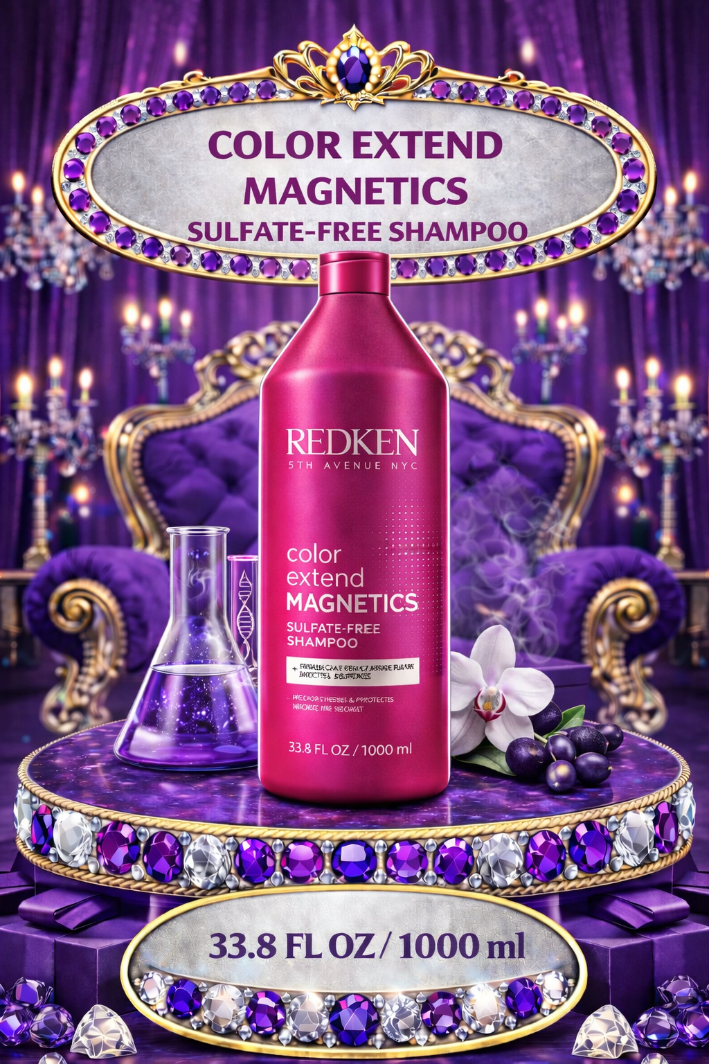 Redken Color Extend Magnetics Shampoo Sulfate-Free (Packaging May Vary) 33.8 oz