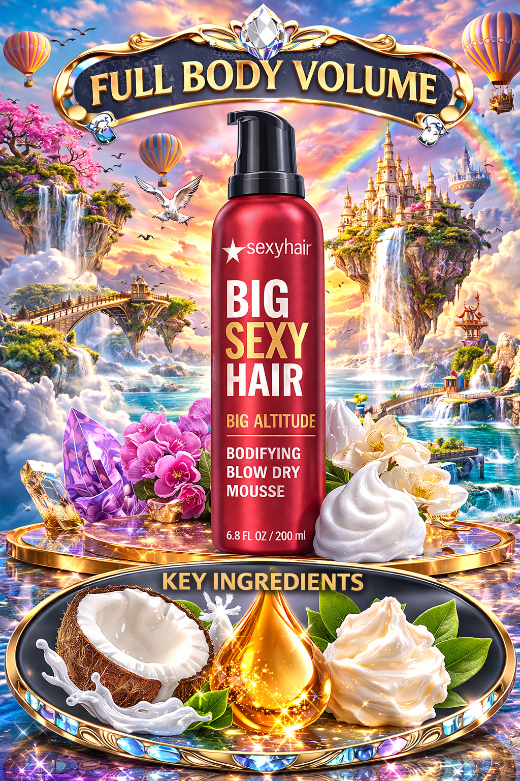 Sexy Hair Big Sexy Hair Big Altitude Bodifying Blow Dry Mousse 6.8 oz