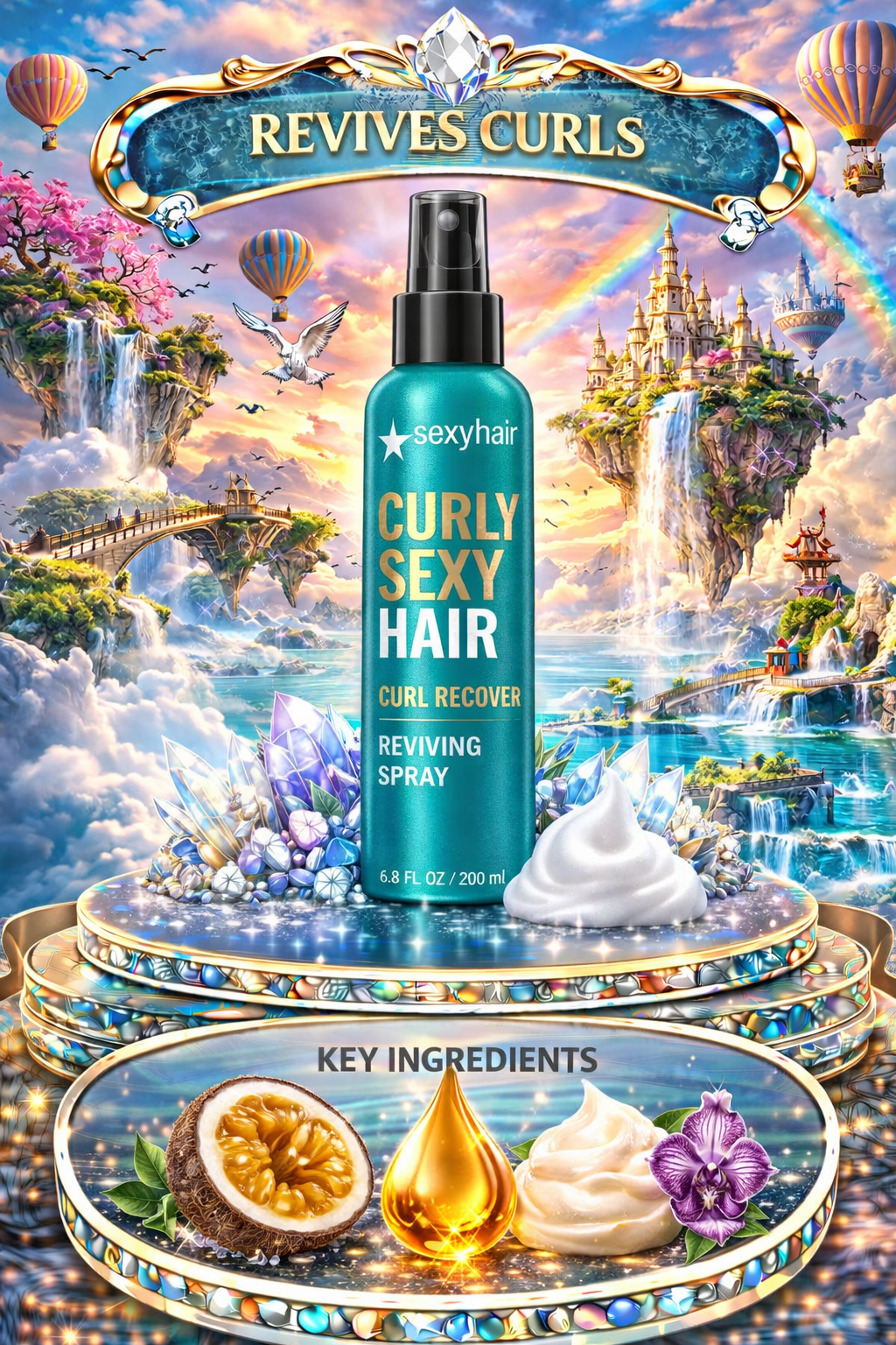 Sexy Hair Curly Sexy Hair Curl Recover Reviving Spray 6.8 oz