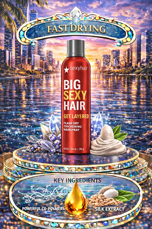 Sexy Hair Big Sexy Hair Get Layered Flash Dry Thickening Hairspray 8 oz