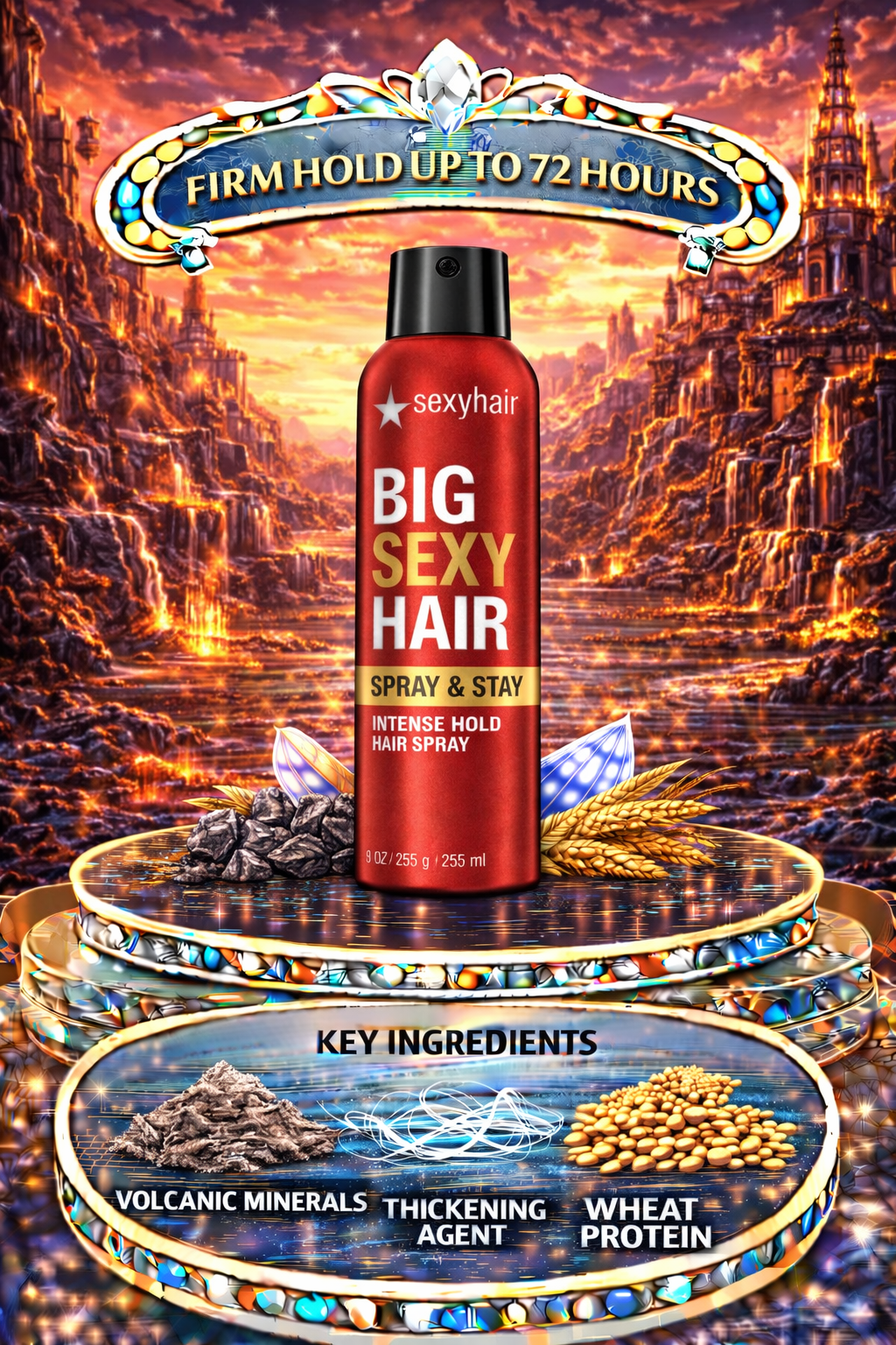 Sexy Hair Big Sexy Hair Spray And Stay Intense Hold Hair Spray (Packaging May Vary) 9 oz