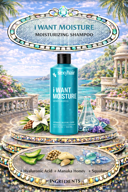Sexy Hair i Want Moisture Moisturizing Shampoo 10.1 oz