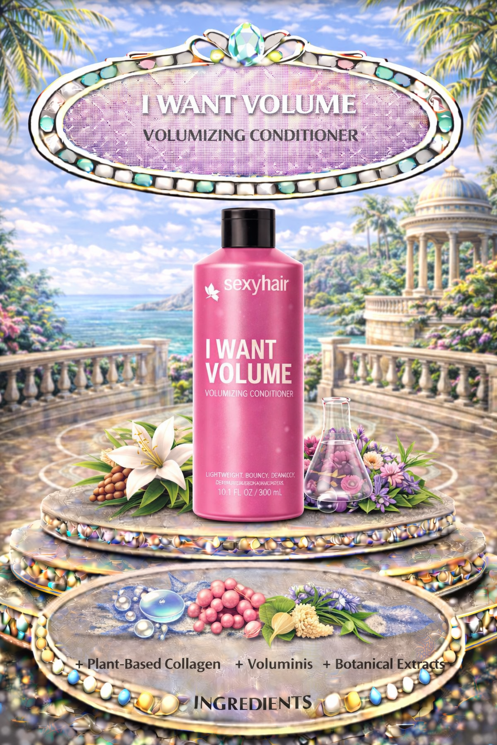 Sexy Hair I Want Volume Volumizing Conditioner 10.1 oz