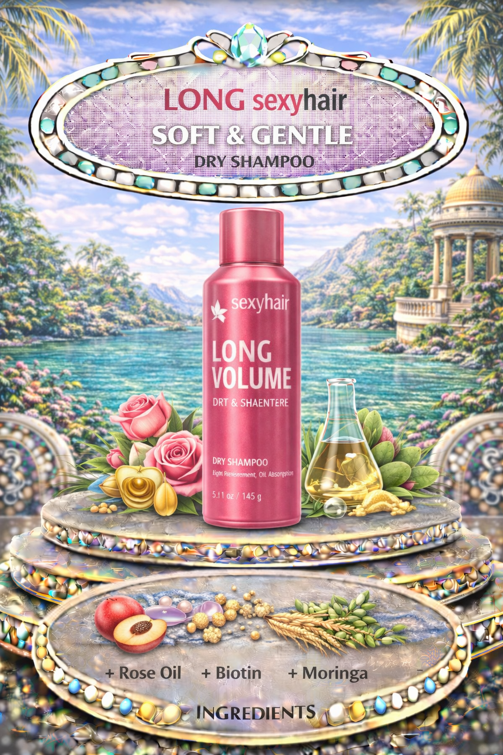 Sexy Hair Long Sexy Hair Soft & Gentle Dry Shampoo 5.1 oz