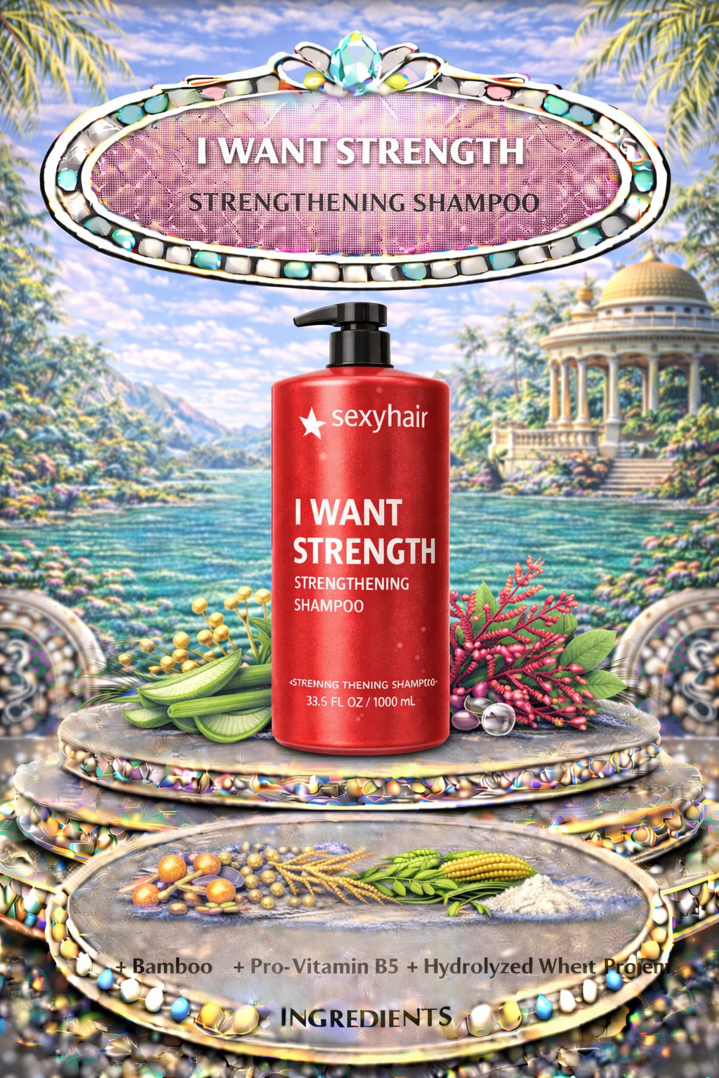 Sexy Hair I Want Strength Strengthening Shampoo 33.8 oz