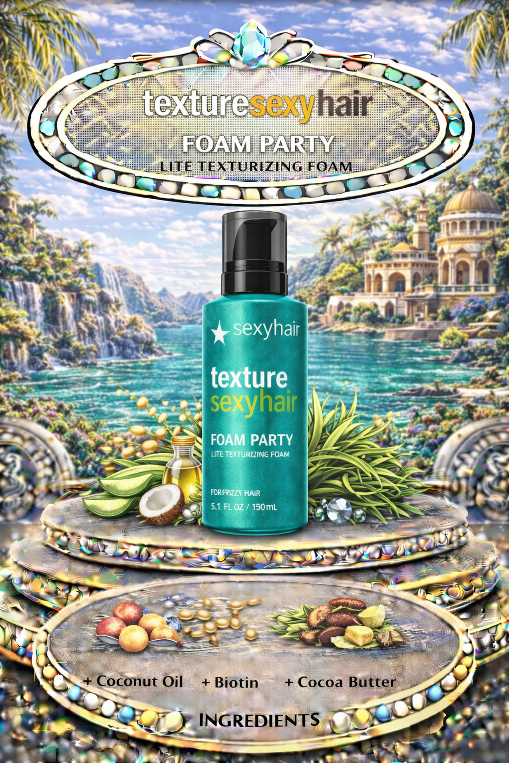 Sexy Hair Texture Sexy Hair Foam Party Lite Texturizing Foam 5.1 oz