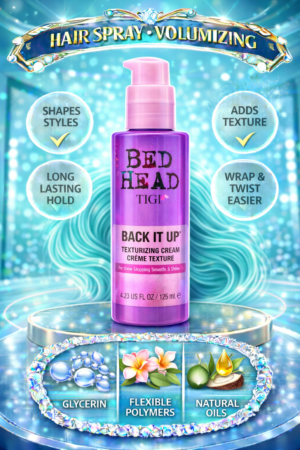 Bed Head Back It Up Texturizing Cream 4.23 oz