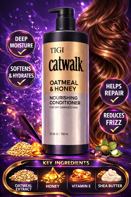 Catwalk Oatmeal & Honey Nourishing Conditioner For Dry Damaged Hair 25.36 oz