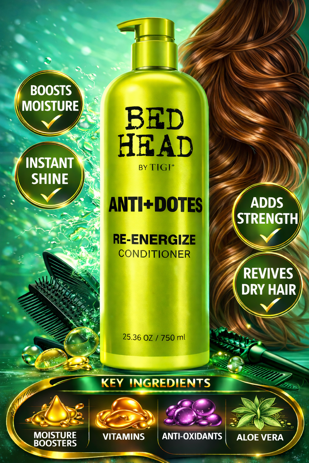 Bed Head  Anti+Dotes Re-Energize Conditioner 25.36 oz
