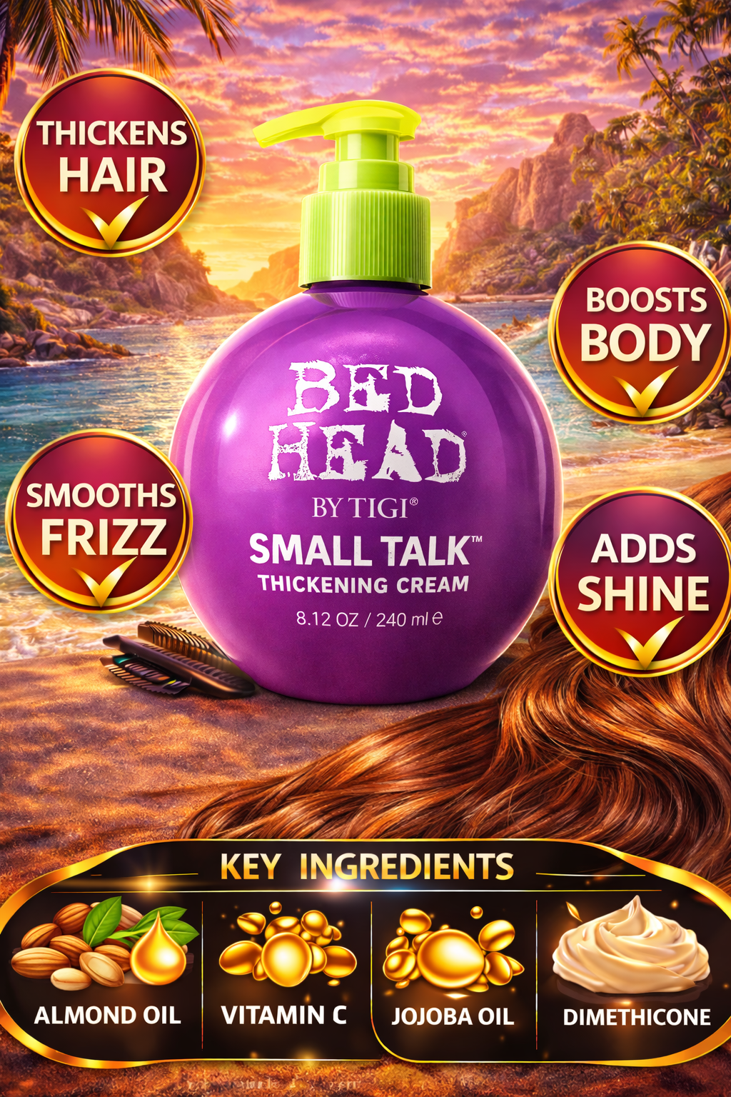 Bed Head Small Talk Thickening Cream 8.12 oz