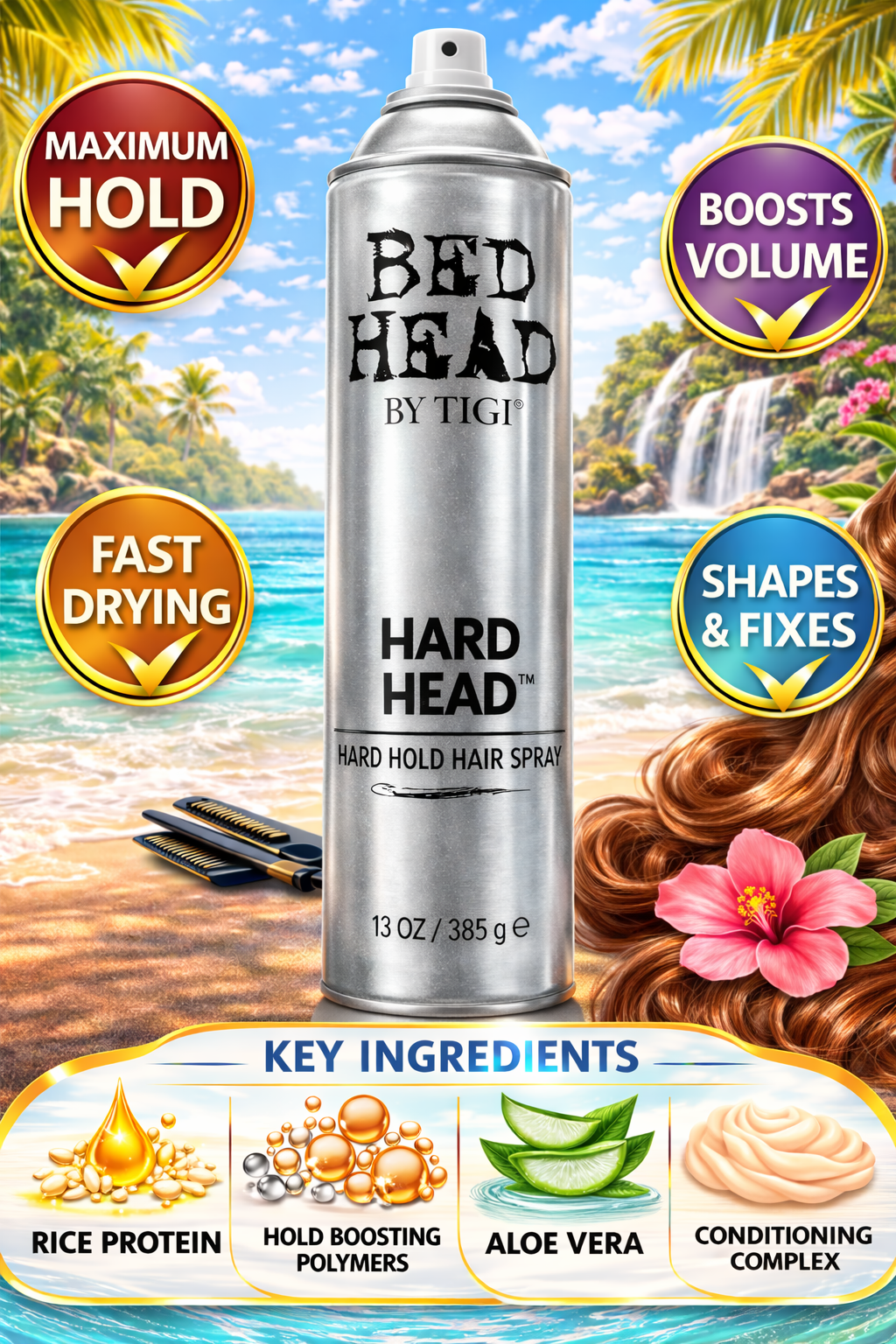 Bed Head Hard Head Hard Hold Hair Spray 13 oz