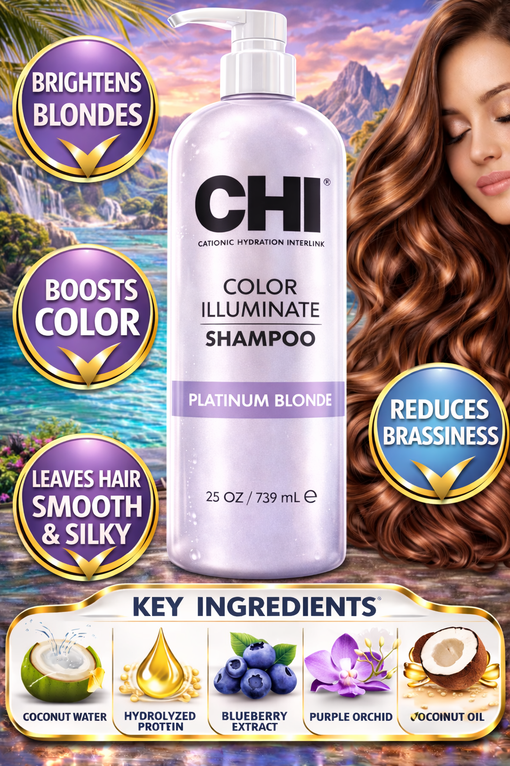 Chi Color Illuminate Shampoo Platinum Blonde 25 oz