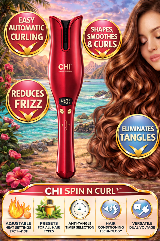 Chi Spin N Curl 1" Ruby Red