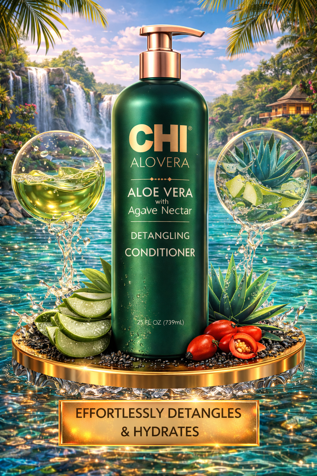Chi Aloe Vera With Agave Nectar Detangling Conditioner 25 oz