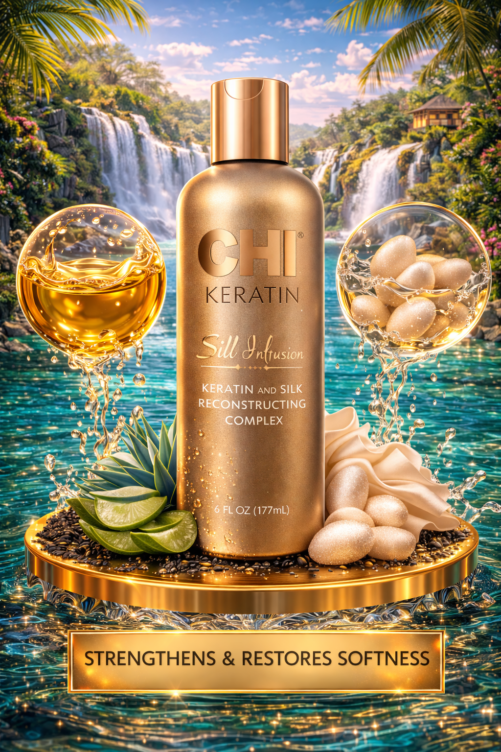 Chi Keratin Silk Infusion Keratin And Silk Reconstructing Complex 6 oz