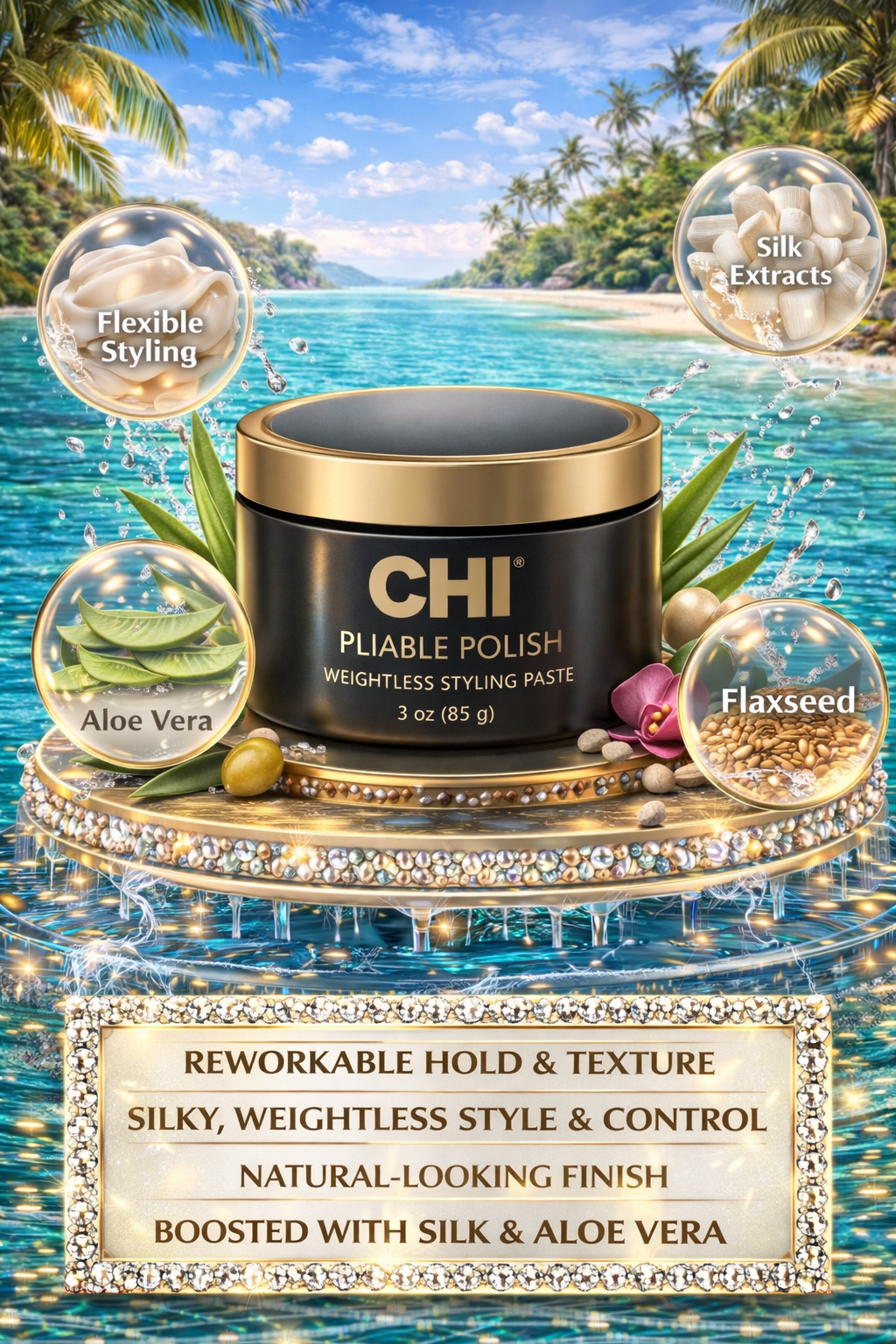 Chi Pliable Polish Weightless Styling Paste 3 oz