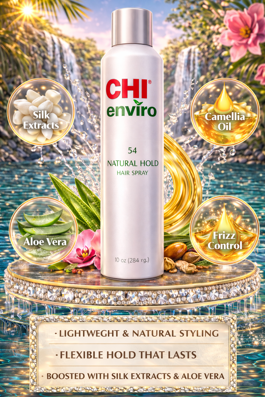Chi Enviro 54 Natural Hold Hair Spray 10 oz