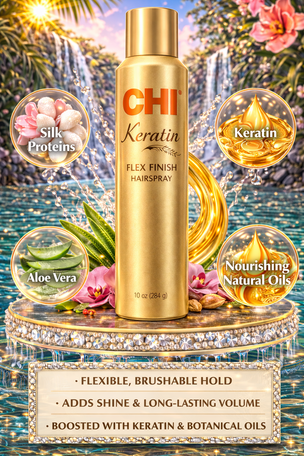 Chi Keratin Flex Finish Hairspray 10 oz