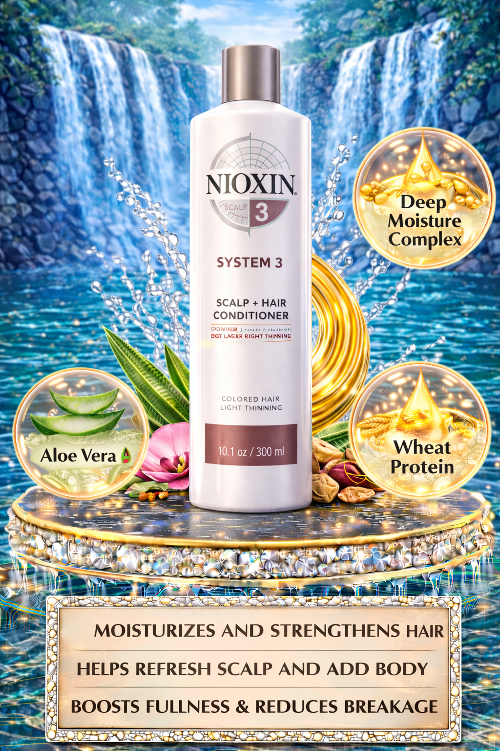Nioxin System 3 Scalp + Hair Conditioner 10.1 oz