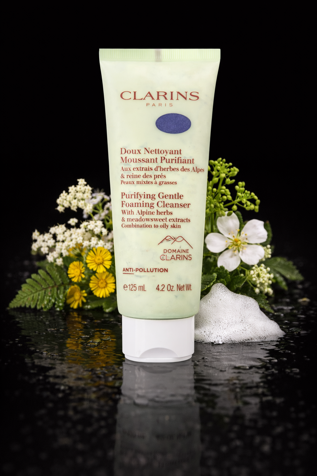 Clarins Gentle Foaming Cleanser Purifying Gentle Foaming Cleanser With Alpine Herbs & Meadowsweet Extracts - Combination To Oily Skin 125ml/4.2oz