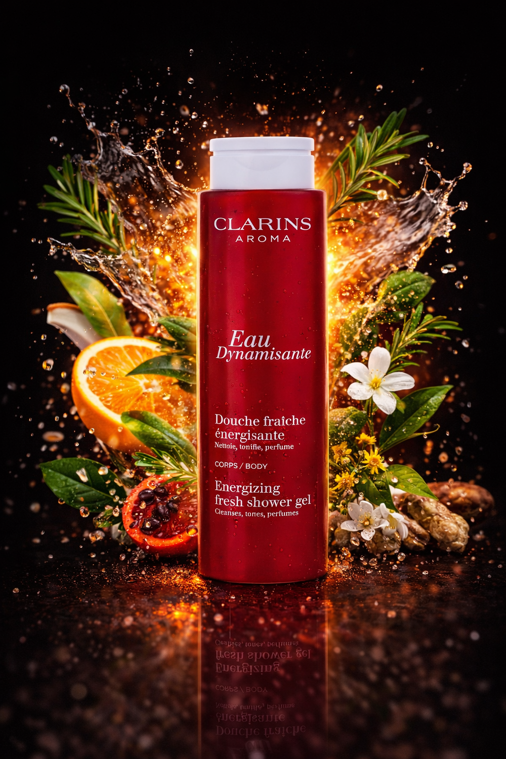 Clarins women Eau Dynamisante Energizing Fresh Shower Gel 200ml/6.7oz