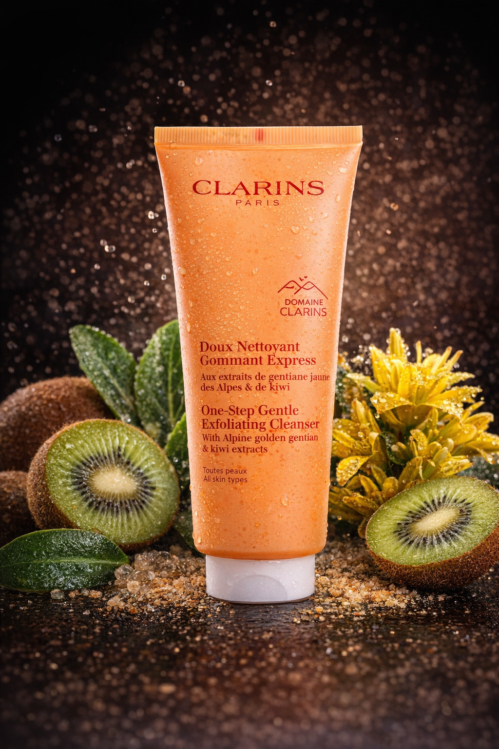 Clarins women One Step Gentle Exfoliating Cleanser With Alpine Golden Gentian & Kiwi Extracts All Skin Types 125ml/3.9oz