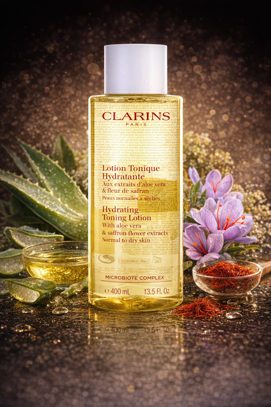 Clarins women Hydrating Toning Lotion With Aloe Vera & Saffron Flower Extracts - Normal To Dry Skin 400ml/13.5oz