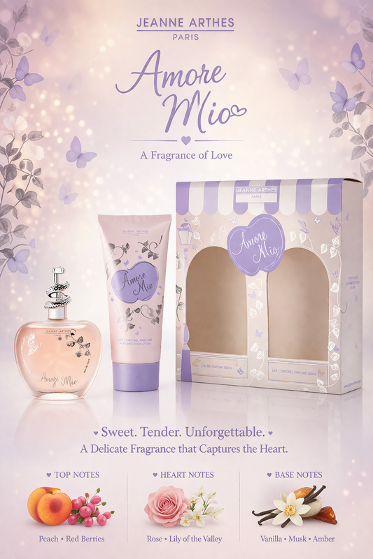 Jeanne Arthes Amore Mio Duo Eau De Parfum Spray 3.3 oz & Perfumed Body Lotion 6.7 oz