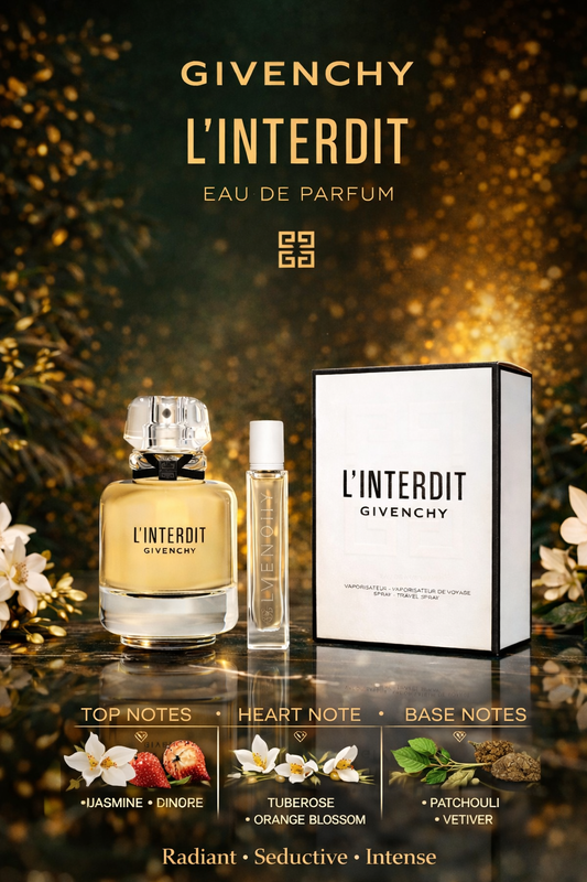 L'Interdit Eau De Parfum Spray 2.6 oz & Eau De Parfum Spray 0.42 oz Mini