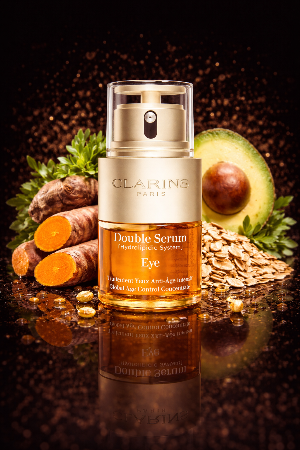 Clarins  Double Serum Eye (Hydrolipidic System) Global Age Control Concentrate 20ml/0.6oz