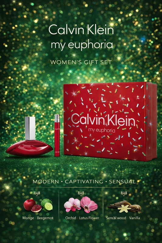 My Euphoria Parfum Set Eau De Parfum Spray 3.4 oz & Eau De Parfum Spray 0.34 oz Mini