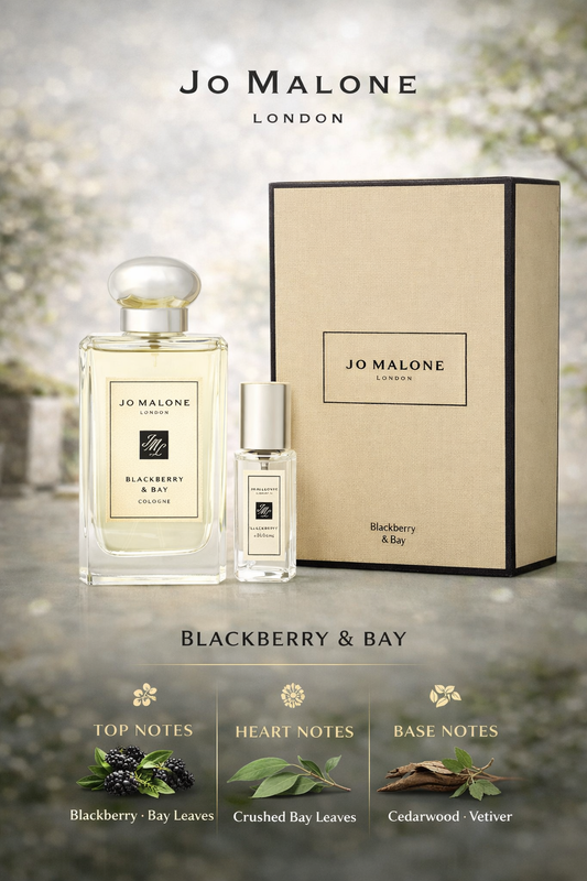 Jo Malone Blackberry & Bay  Cologne Spray 3.4 oz & Mini Spray 0.3 oz