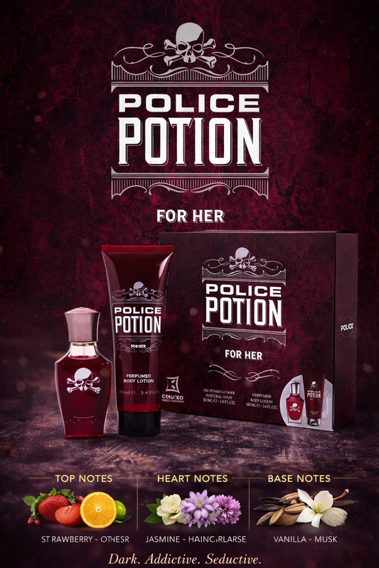 Police Potion  Eau De Parfum Spray 1 oz & Body Lotion 3.4 oz