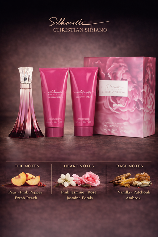 Christian Siriano Silhouette In Bloom Set -Eau De Parfum Spray 3.4 oz & Body Lotion 6.7 oz & Shower Gel 6.7 oz