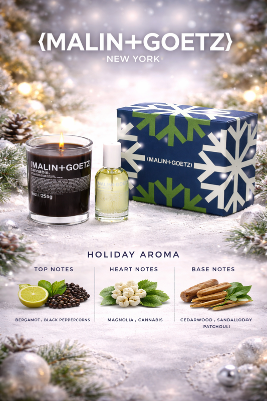 Malin+Goetz Cannabis  Eau De Parfum Spray 1.7 oz & Candle 9 oz
