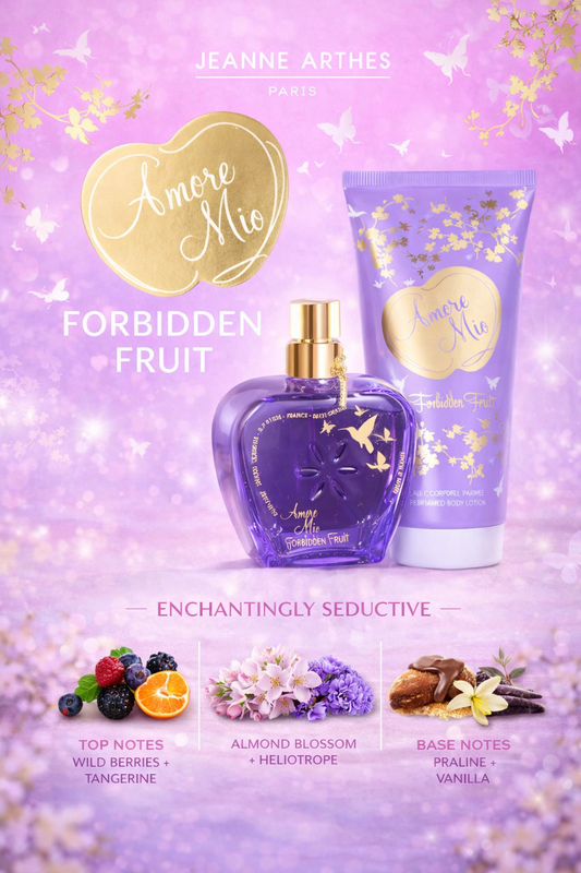 Amore Mio Forbidden Fruit women Eau De Parfum Spray 3.3 oz & Perfumed Body Lotion 6.7 oz