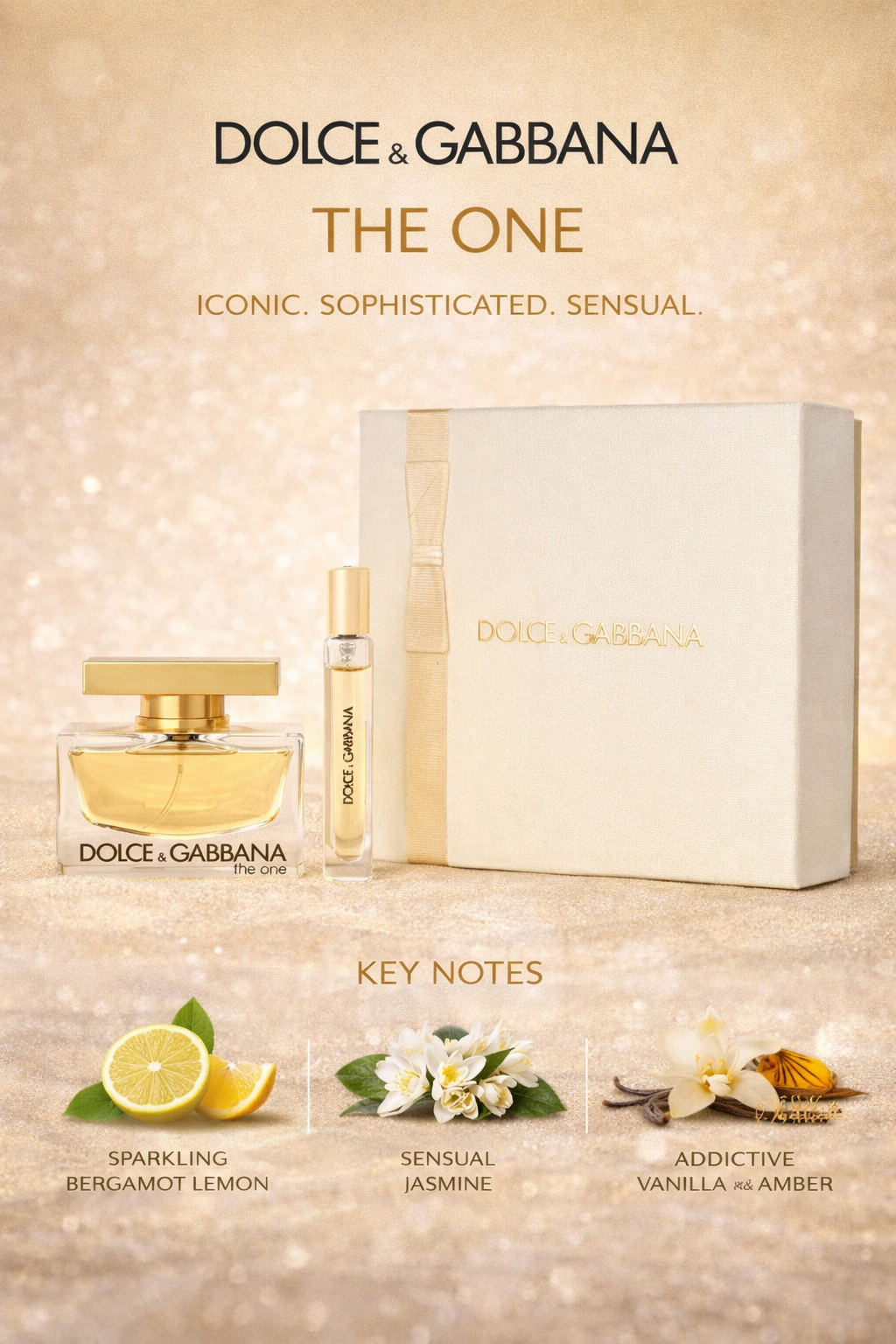 The One Travel Set Eau De Parfum Spray 2.5 oz & Eau De Parfum Spray 0.33 oz Mini