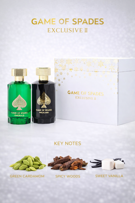 Jo Milano Variety unisex Game Of Spades Exclusive Collection 2 With Emerald & Wildcard And Both Are Parfum Spray 3.4 oz