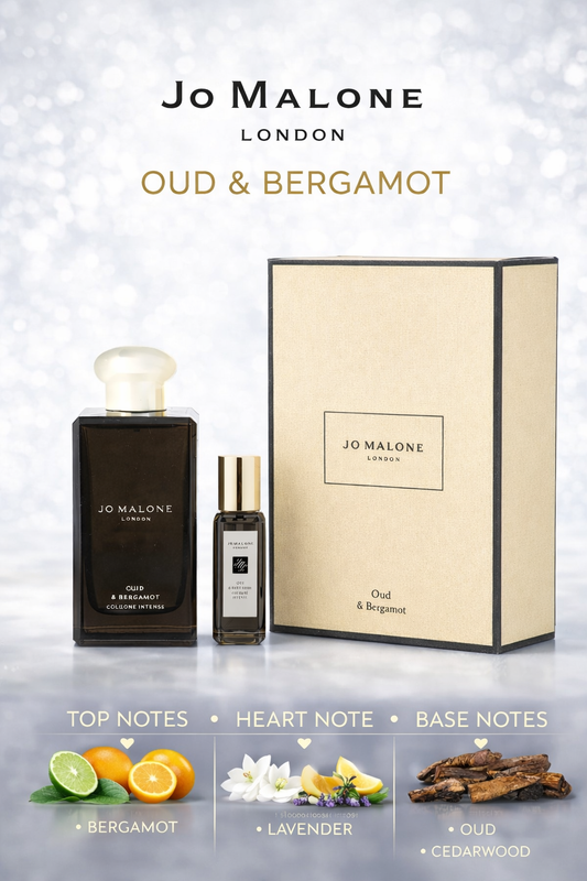 Jo Malone Oud & Bergamot unisex Cologne Intense Spray 3.4 oz & Cologne Intense Spray 0.3 oz