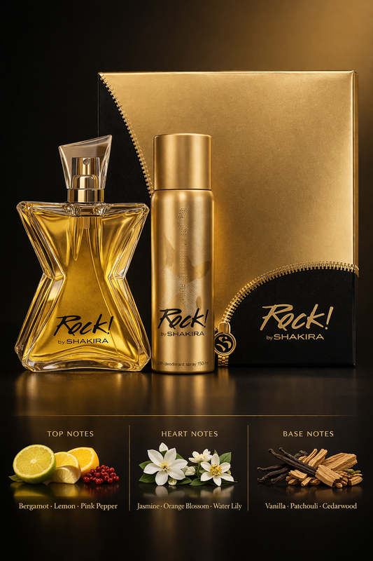Rock! By Shakira Eau De Toilette Spray 2.7 oz & Deodorant Spray 5 oz