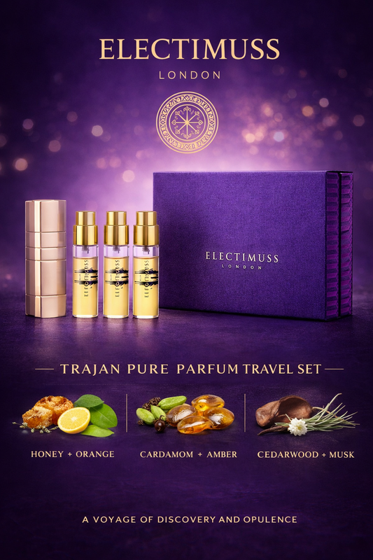Electimuss Trajan  Pure Parfum Travel Spray 0.34 oz X3 & Atomizer