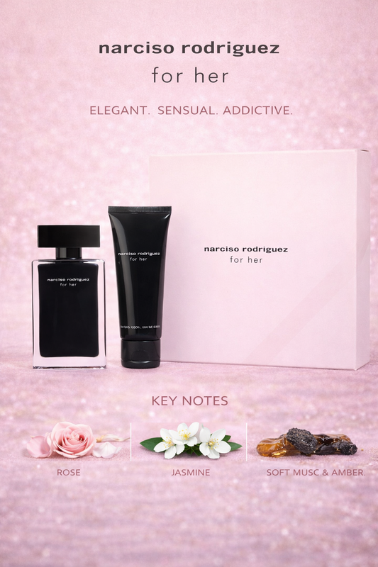 Narciso Rodriguez women Eau De Toilette Spray 1.6 oz & Body Lotion 2.5 oz
