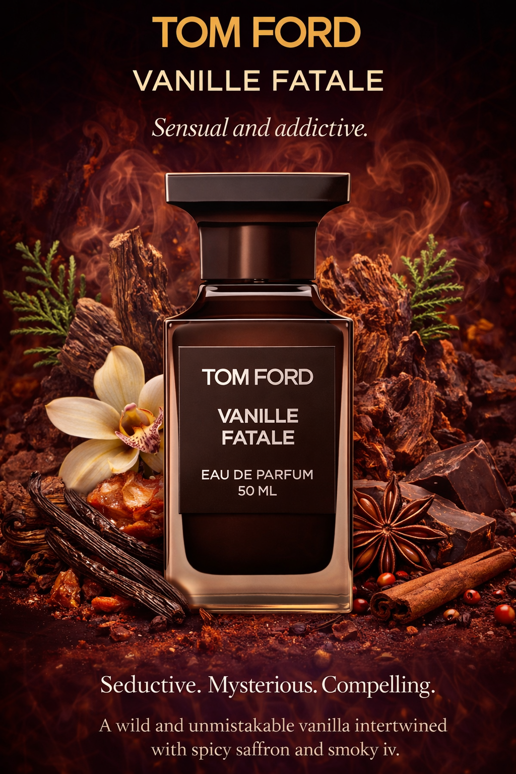 Tom Ford Vanille Fatale unisex Eau De Parfum Spray 1.7 oz